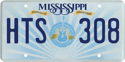 MS license plate HTS308