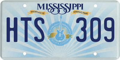 MS license plate HTS309