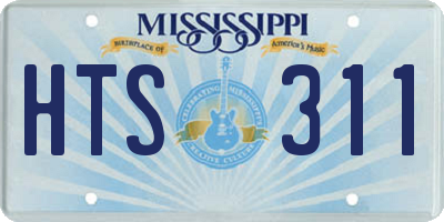 MS license plate HTS311