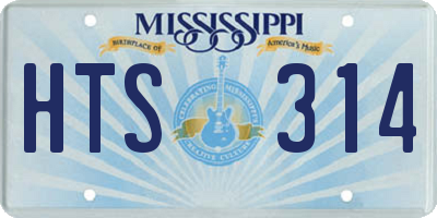 MS license plate HTS314