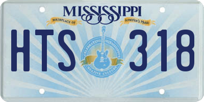 MS license plate HTS318