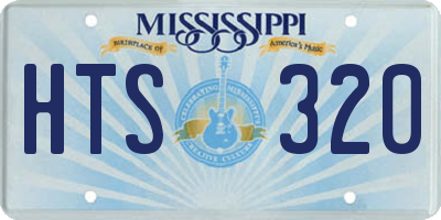 MS license plate HTS320