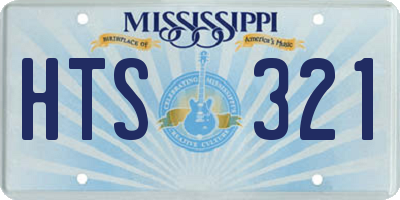 MS license plate HTS321