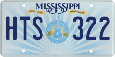 MS license plate HTS322