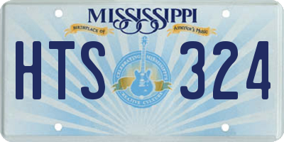 MS license plate HTS324