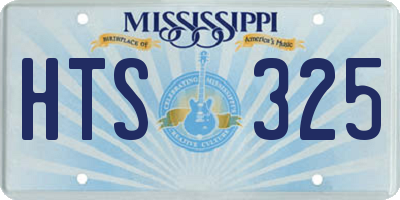 MS license plate HTS325