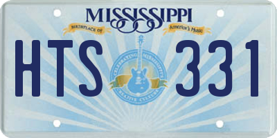 MS license plate HTS331