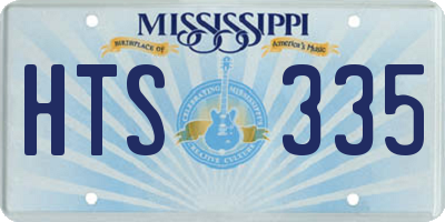 MS license plate HTS335