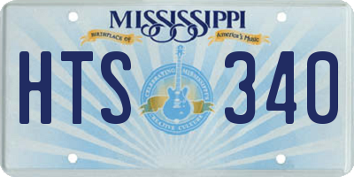 MS license plate HTS340