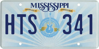 MS license plate HTS341