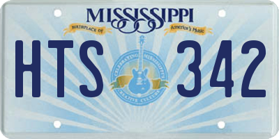 MS license plate HTS342