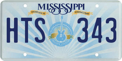 MS license plate HTS343