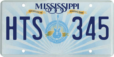 MS license plate HTS345