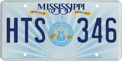 MS license plate HTS346