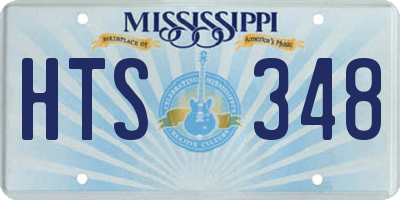 MS license plate HTS348