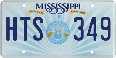 MS license plate HTS349