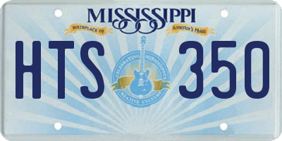 MS license plate HTS350