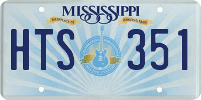 MS license plate HTS351
