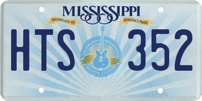 MS license plate HTS352