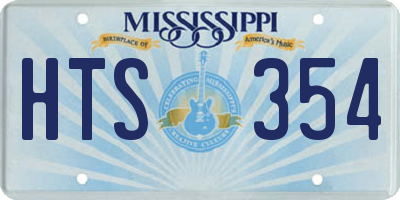 MS license plate HTS354