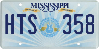 MS license plate HTS358