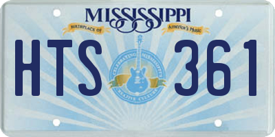 MS license plate HTS361