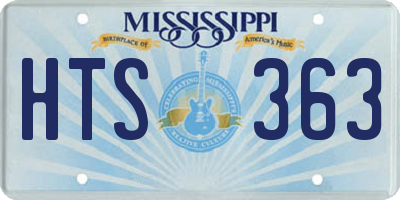 MS license plate HTS363