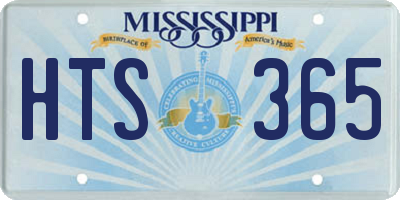 MS license plate HTS365
