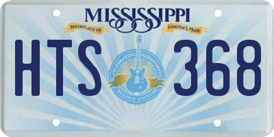MS license plate HTS368