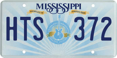 MS license plate HTS372