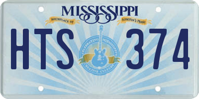 MS license plate HTS374
