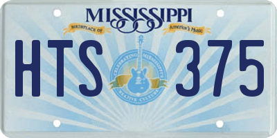 MS license plate HTS375