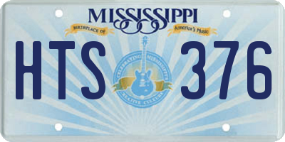 MS license plate HTS376