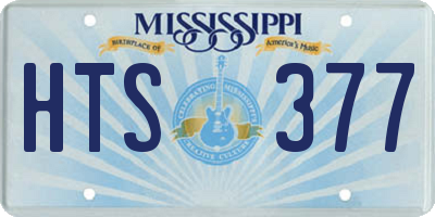 MS license plate HTS377