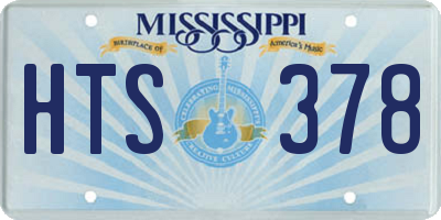 MS license plate HTS378