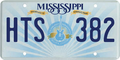 MS license plate HTS382