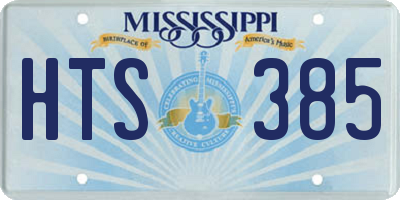 MS license plate HTS385