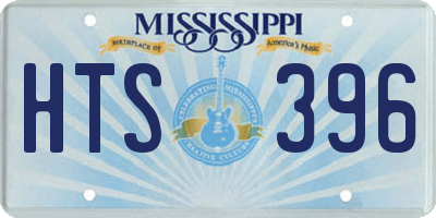 MS license plate HTS396