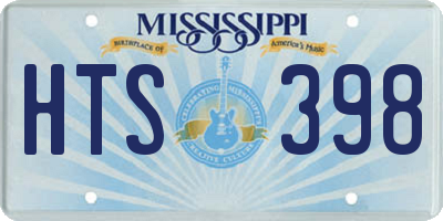 MS license plate HTS398
