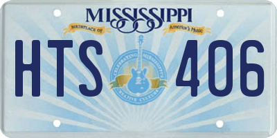 MS license plate HTS406