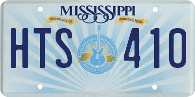 MS license plate HTS410
