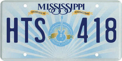 MS license plate HTS418