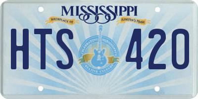 MS license plate HTS420