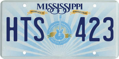 MS license plate HTS423