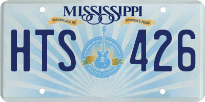 MS license plate HTS426
