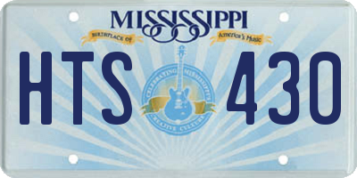 MS license plate HTS430