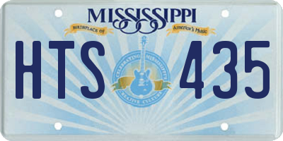 MS license plate HTS435