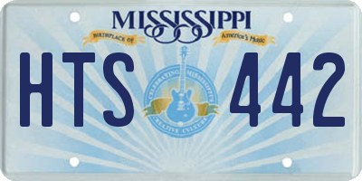 MS license plate HTS442