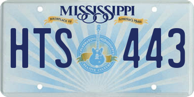 MS license plate HTS443