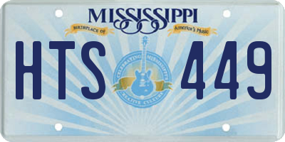MS license plate HTS449